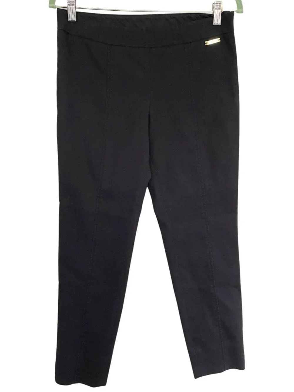 Tory Burch Callie Ankle Skinny Pant Sz 4 Black Side Zip Preppy